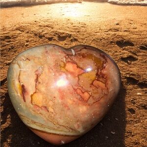 Polychrome Jasper Puffy Heart | Polished Crystal | 137g